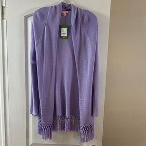 NWT Lilly Pulitzer Tatum Cardigan in Lilac Verben